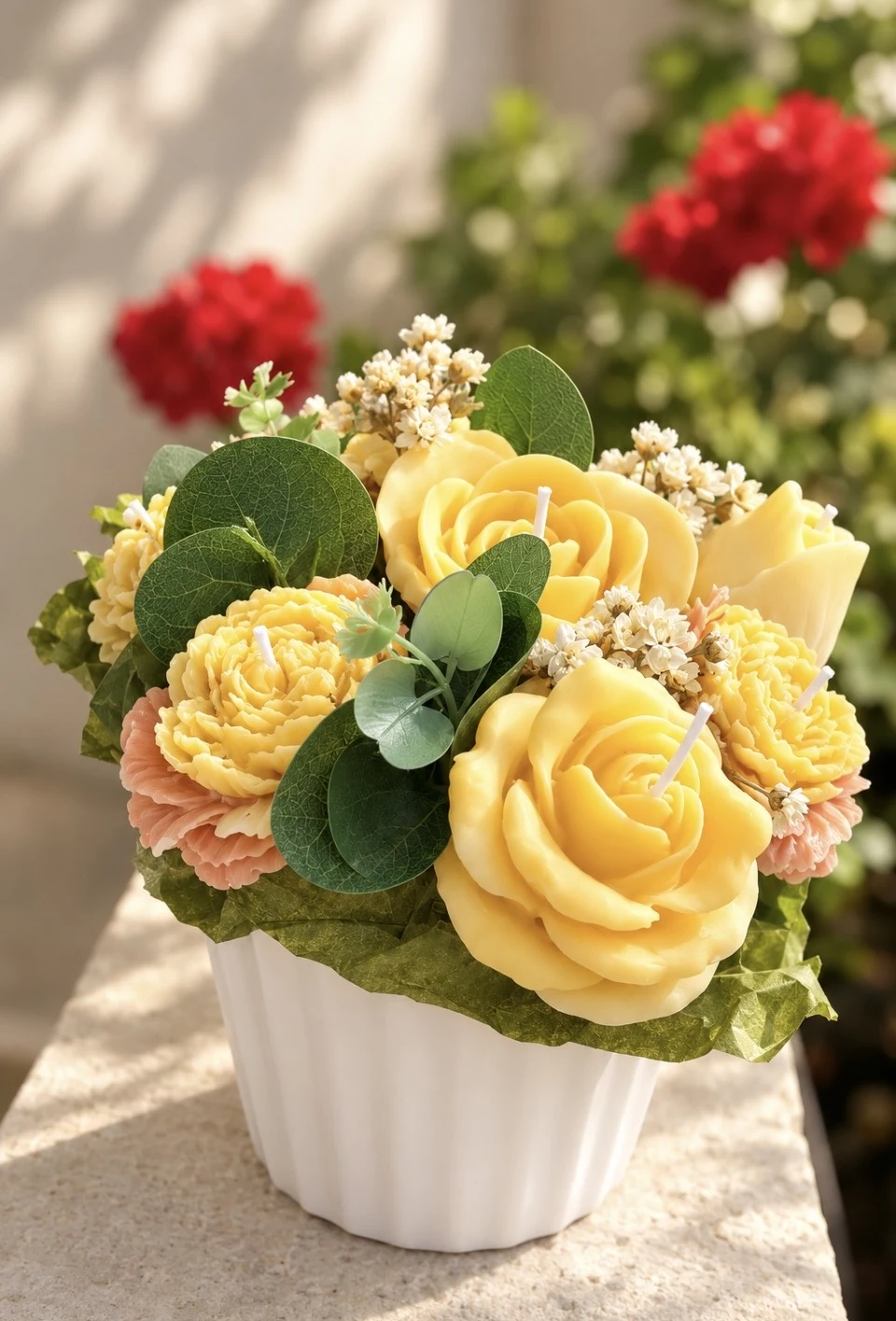 Vaso floral de cerâmica
