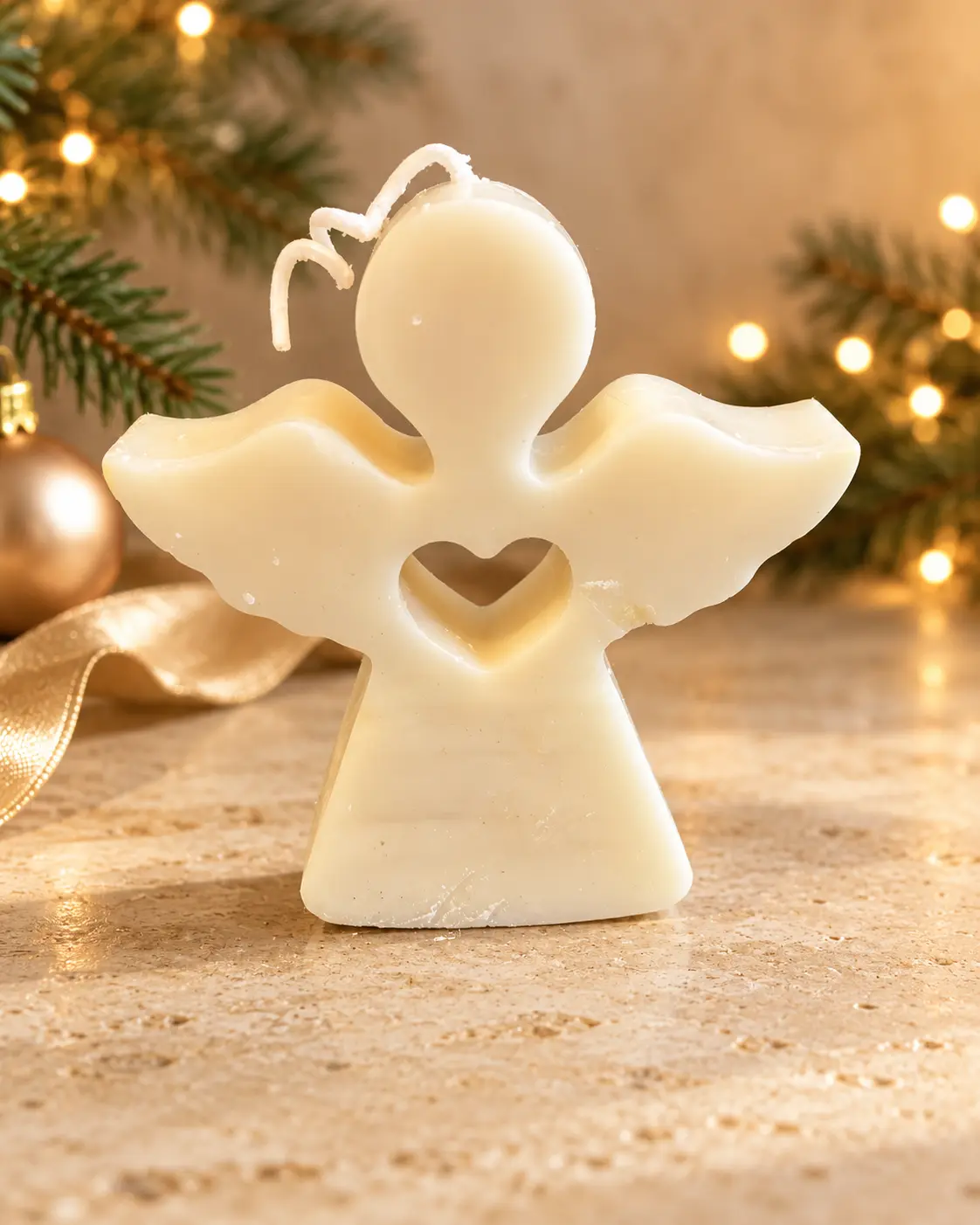 Anjo com coração vazado