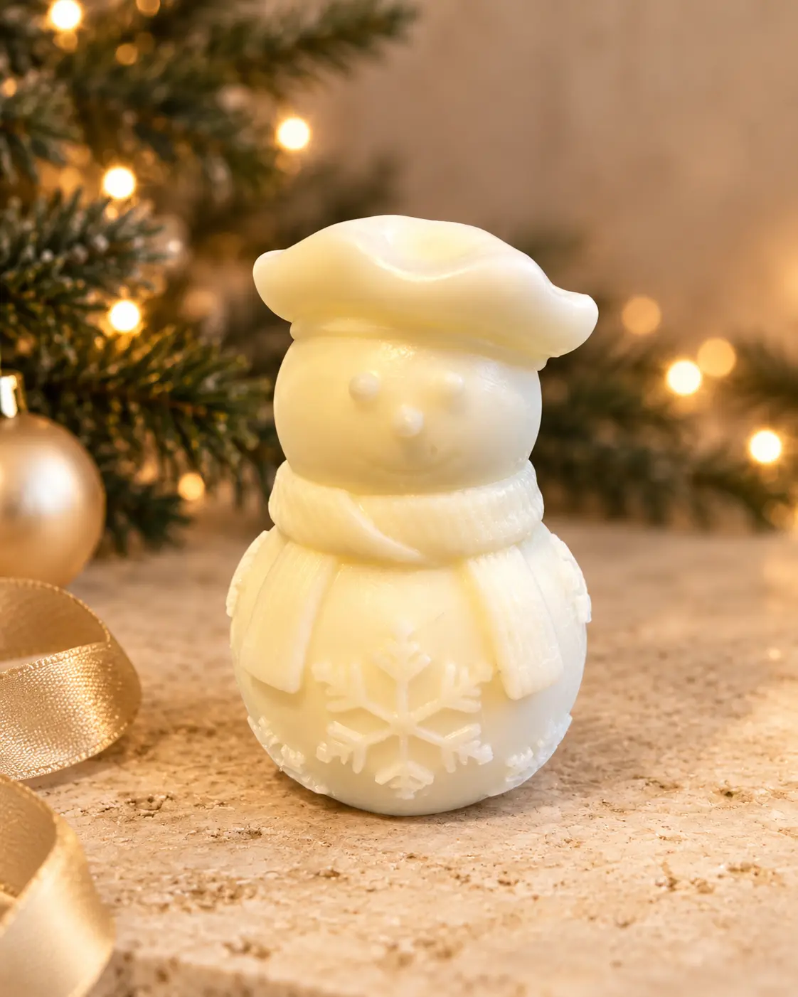 Boneco de neve com cachecol